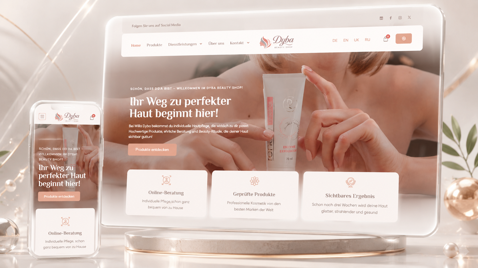 Дизайн сайту Dyba Beauty